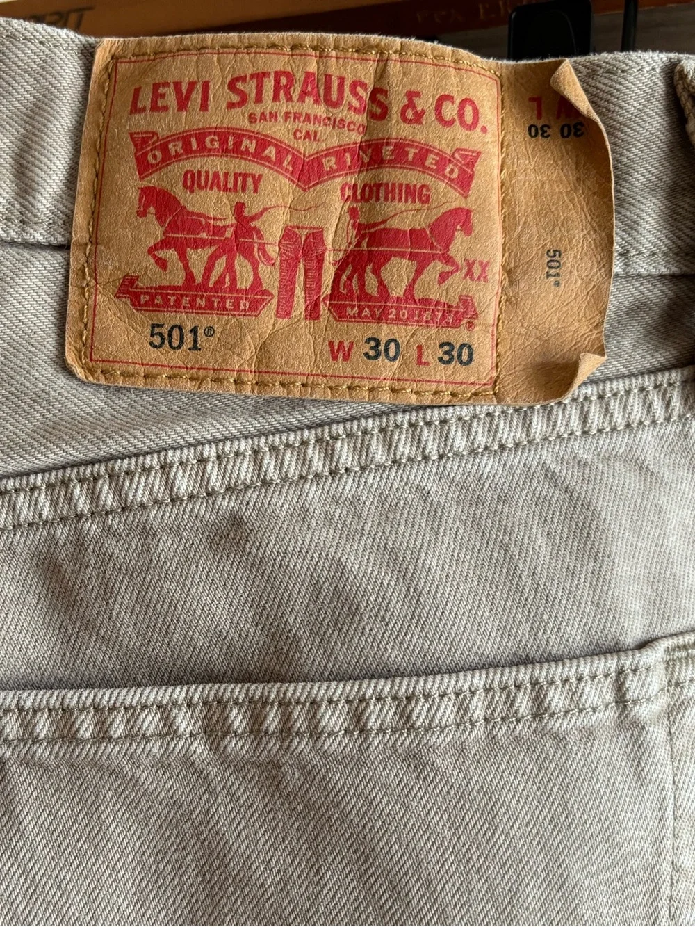 Levi's 501® Straight Jeans in gray color